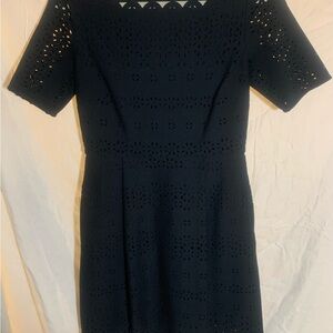 Banana Republic black Eyelet Midi Dress